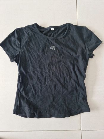 T-shirt fille noir Taille 2 Parole de ch'ti