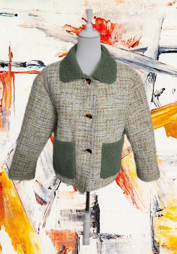 Veste type "Channel" avec sequins et fils dorés, My style, taille L - photo numéro 3
