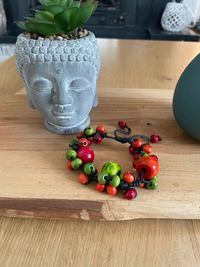 Bracelet perles bois