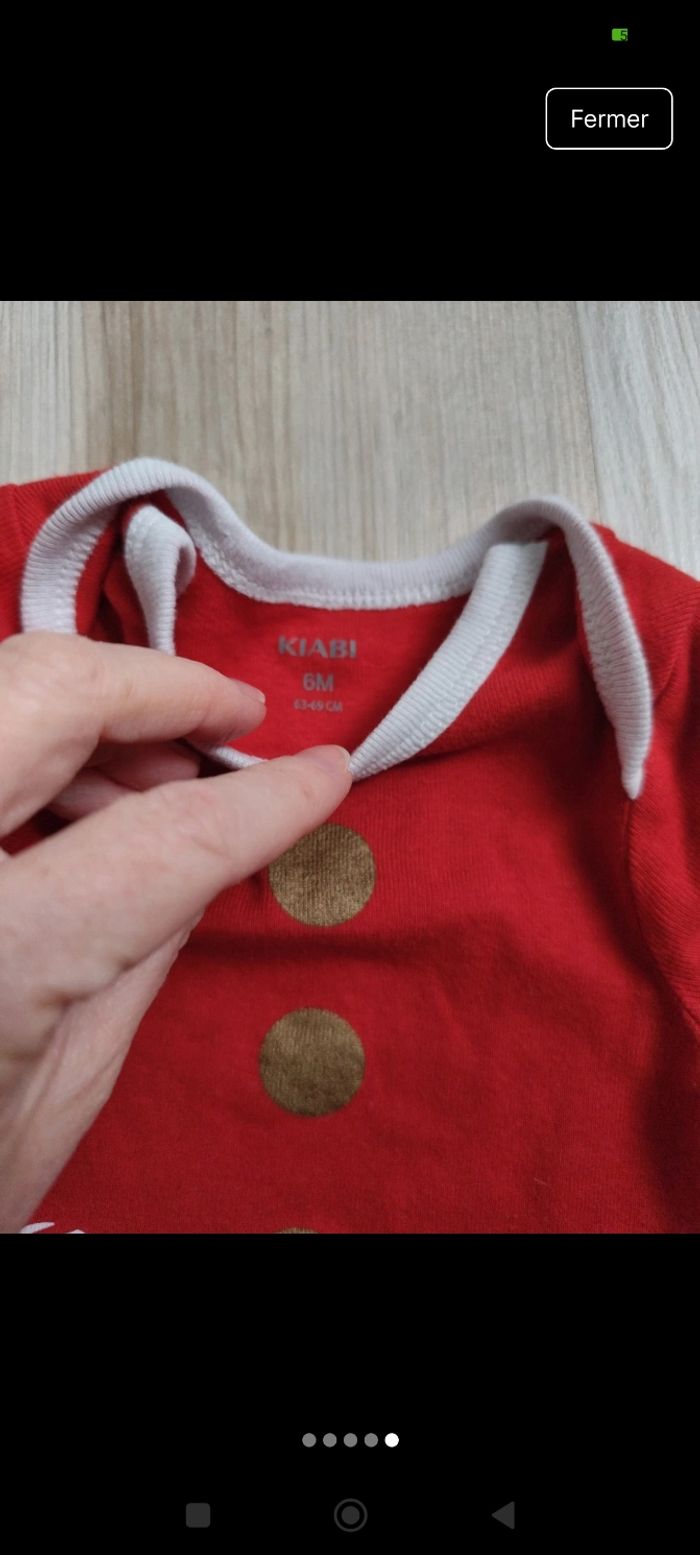 Ensemble pyjama et bodie noël - photo numéro 5