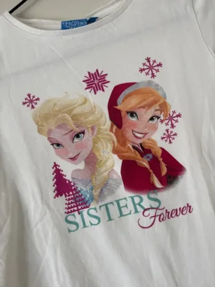 👚 t-shirt à manche longue - la reine des neiges - Disney - 9-10 ans - très bon état - photo numéro 3