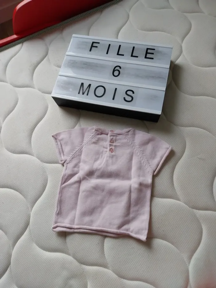 Tee-shirt manche courte fille 6 mois Obaibi - photo numéro 2