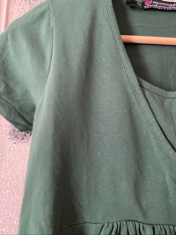 Robe grossesse en coton vert BPC - photo numéro 2