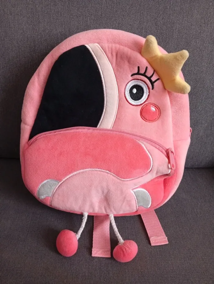 Sac à dos école enfant maternelle ou goûter flamant rose