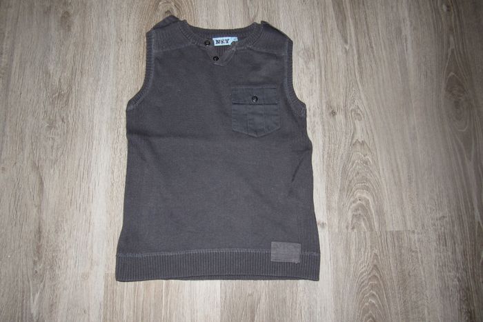 PULL FIN SANS MANCHE GRIS ANTHRACITE GARÇON - NKY BY KIABI - 8 ANS - n°02 - photo numéro 1