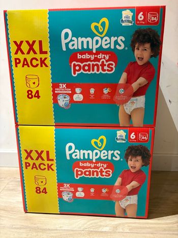 168 couches Pampers baby dry pants 