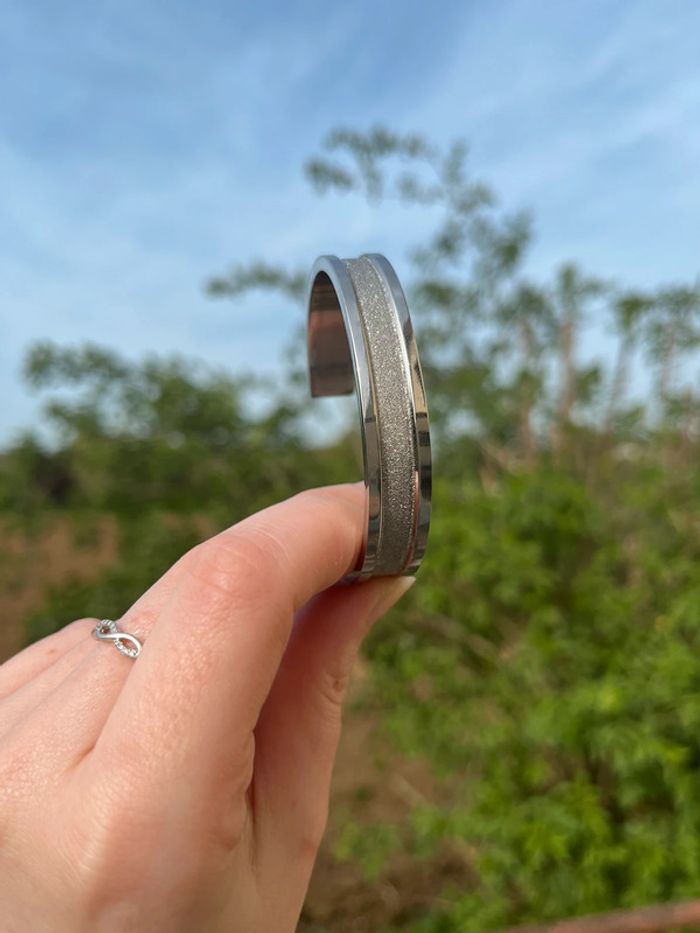 Bracelet argenté et paillettes - photo numéro 6