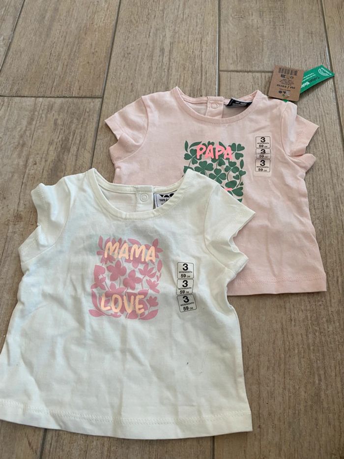 Lotx2 T-shirts neufs TAO 3M