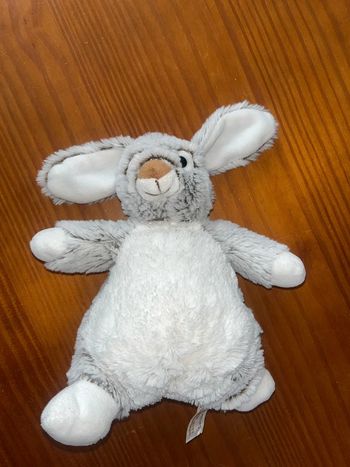 Peluche doudou lapin, 20 cm, sans compter les oreilles