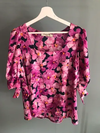 Blouse Fleurie Fuchsia Easyclothes M
