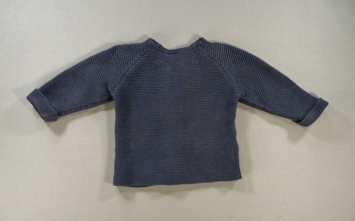 Gilet cardigan tricot bleu marine TAPE À L'OEIL 6 mois 68 cm fille - photo numéro 3