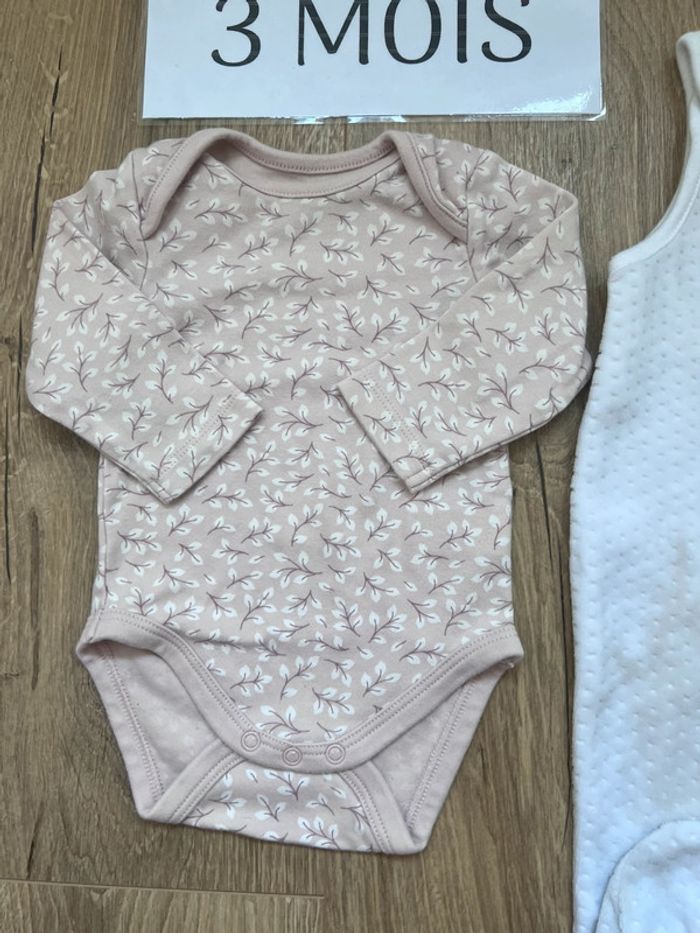 Ensemble grenouillère body + salopette renard 3 mois - photo numéro 2