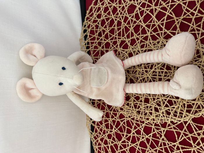 doudou souris robe jambes lignées - photo numéro 2