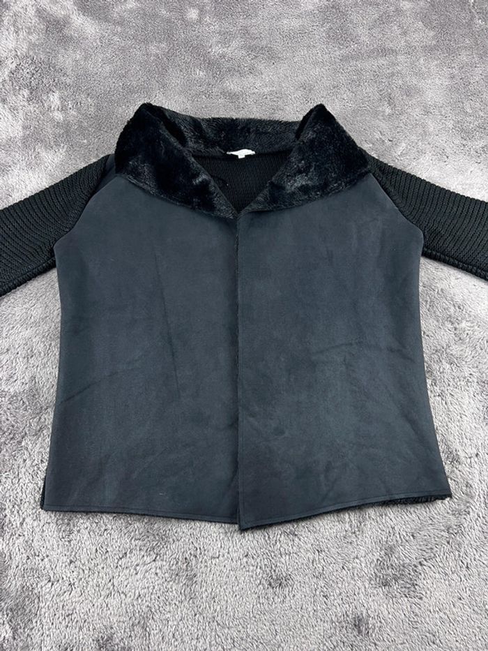 Veste noire style fourrure Jacqueline Riu Taille L - photo numéro 6