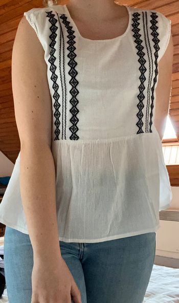 Blouse sans manches/ top péplum