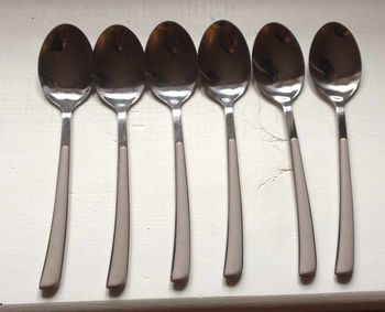6 grandes cuillères stainless steel