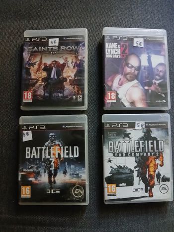 Lot de 4 jeux de ps3