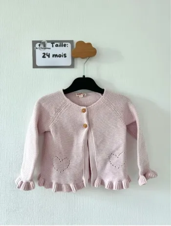 Gilet rose - taille 24 mois 🌸