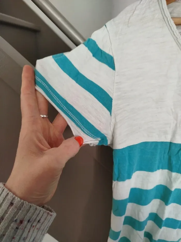 Tee-shirt rayé vert - photo numéro 4