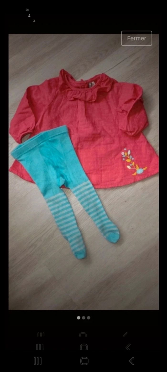 Ensemble Robe tunique + collant 9 mois