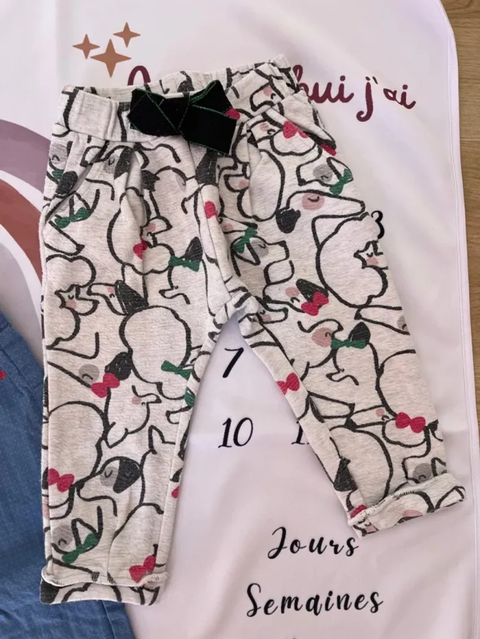 Lot de 2 pantalons bébé fille – Taille 18 mois / 80-81 cm 👖👶 - photo numéro 7