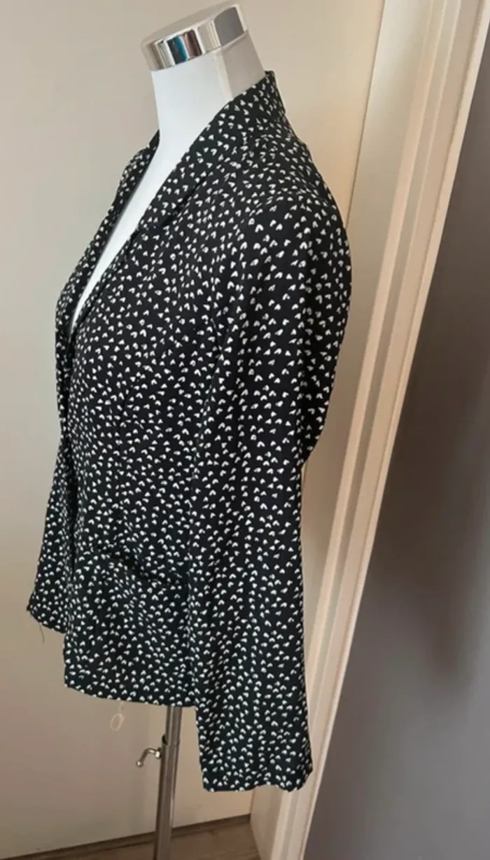 Miss Captain, veste légère, imprimée, noir et blanc femme taille 40 - photo numéro 4