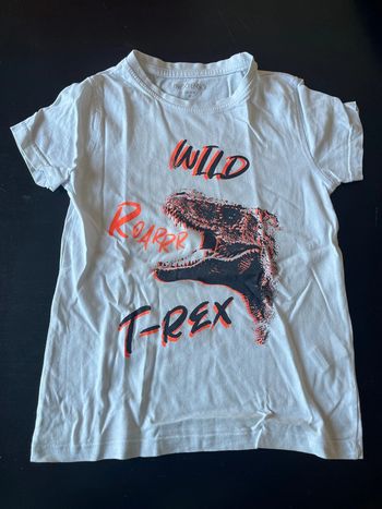 T-shirt dinosaures in extenso 8 ans