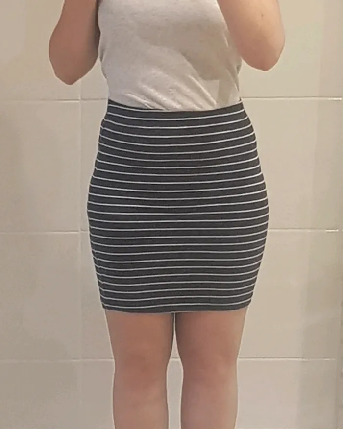 Jupe rayée bleu marine