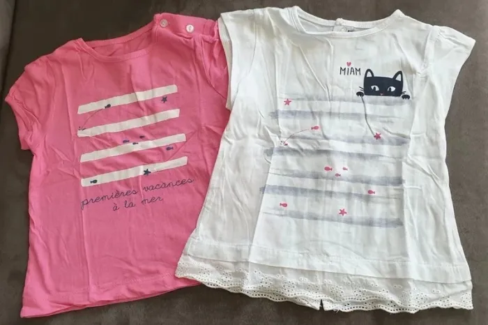 Lot 6 tee-shirts 12 mois - photo numéro 3