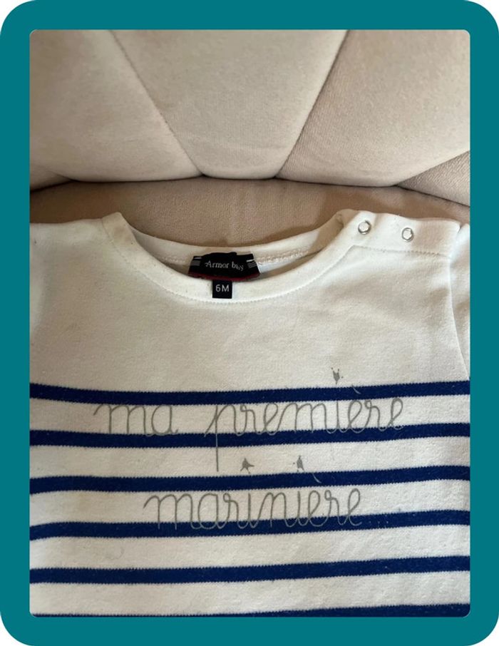 Ensemble jean sarouel et marinière 6 mois - Bonton Armor Lux - photo numéro 5