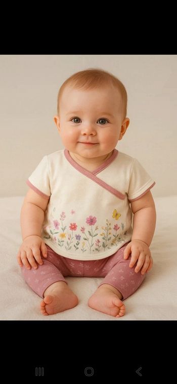 🌷 Ensemble 6 mois fille neuf rose