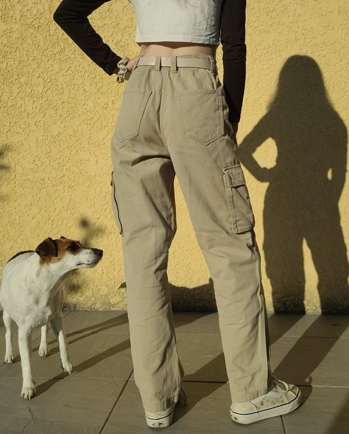 Pantalon cargo marron clair - photo numéro 2