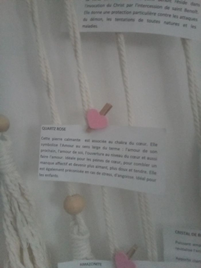 Collier pierre de quartz rose et lotus en acier inoxydable - photo numéro 2