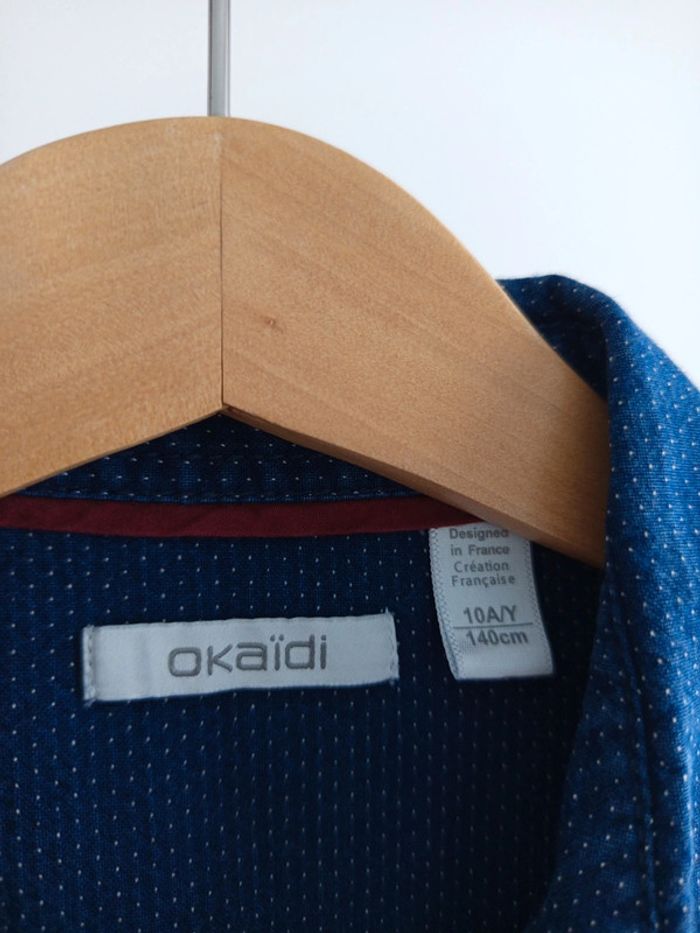 Chemise en jean bleue Okaïdi 10 ans - photo numéro 2
