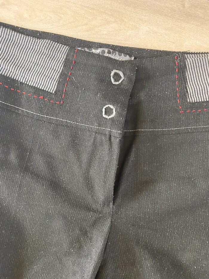 Pantalon droit noir taille basse LMV - photo numéro 3