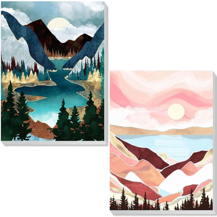 🎨 Kit peinture par numéros – Paysages modernes (lot de 2) - photo numéro 2