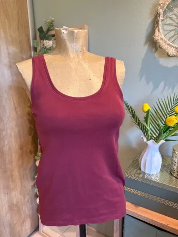 T-shirt débardeur, bordeaux femme 38, 40
