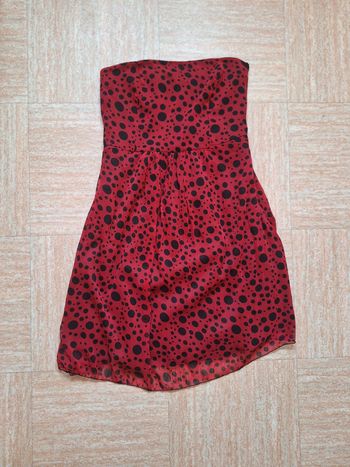 Robe bustier rouge et noire