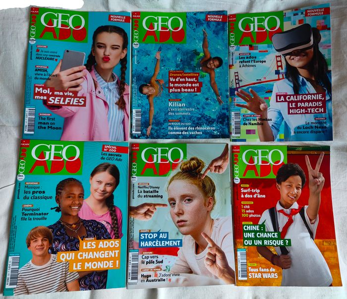 Magazine Geo Ado - année complète 2019 (12 numéros) - très bon état - photo numéro 2