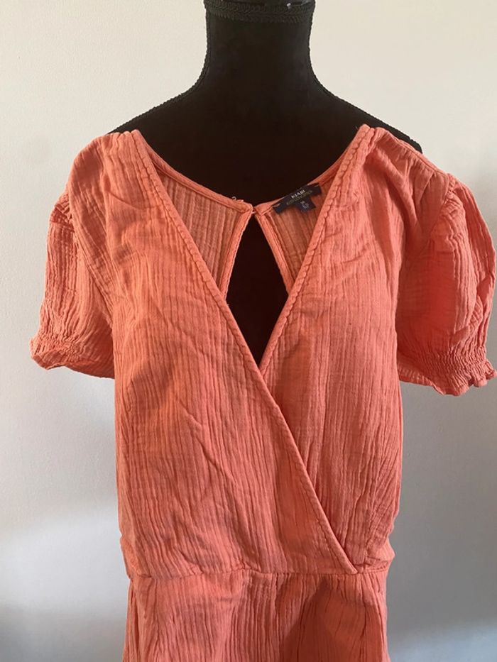 Combi short corail Kiabi Eco Conception en gaze de coton taille 38 - photo numéro 2