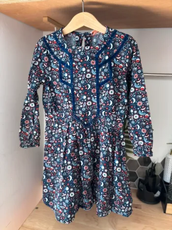 💙 superbe robe en coton à manches longues - TAO - 5 ans