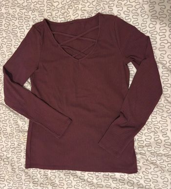 Haut manches longues col en V à bretelle / Taille M