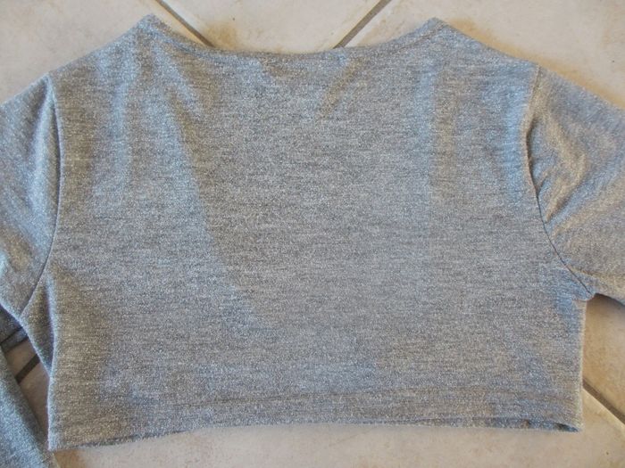 Gilet fin court gris pailleté fille P’tit Môme - 8 ans - photo numéro 6