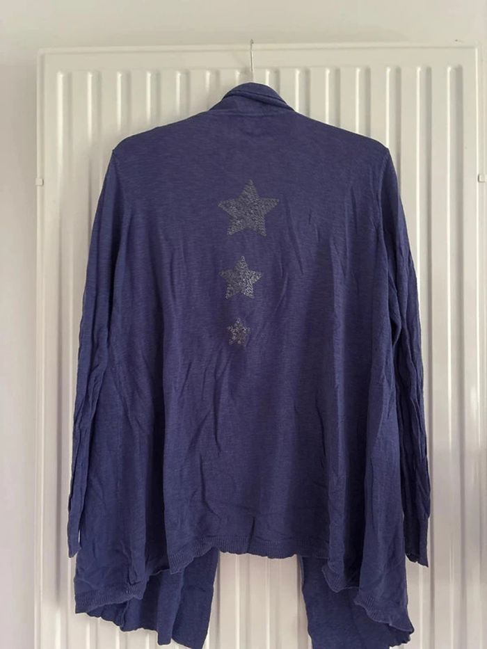 Gilet bleu femme