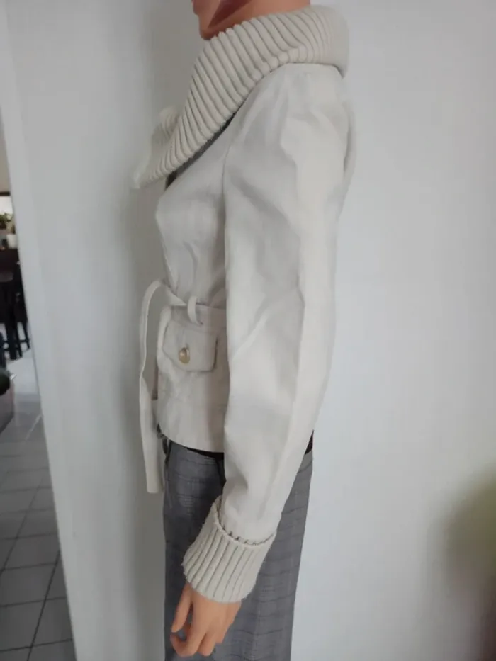 Veste courte mango écru/beige S - photo numéro 4