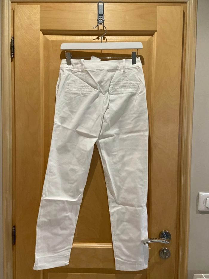 Pantalon habillé 7/8eme camaïeu blanc - photo numéro 3