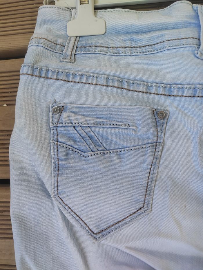 Jean Troué Bleu Clair Femme – Taille S/36  – Coupe Skinny – Look Tendance Y2K - photo numéro 9