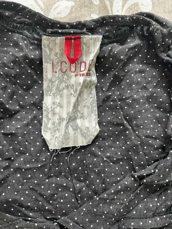 Robe noire à petits pois blancs - Marque Icod - Taille M - photo numéro 4