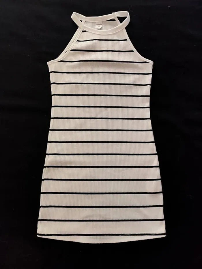 Robe marinière blanche shein 8 ans