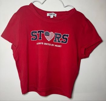 Croc-top rouge USA Jennyfer /